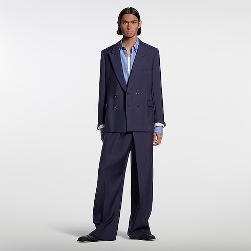 Men - Double-Breasted Mohair Jacket Men Ready-to-Wear Blazers and Jackets | LOUIS VUITTON (Product zoom)