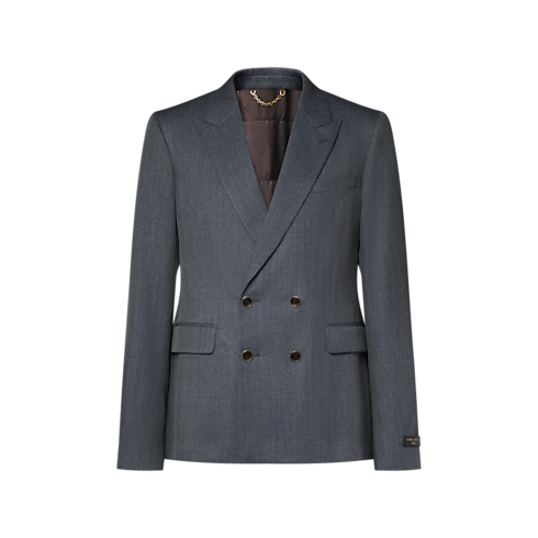 Double-Breasted Peak Lapel Jacket front view