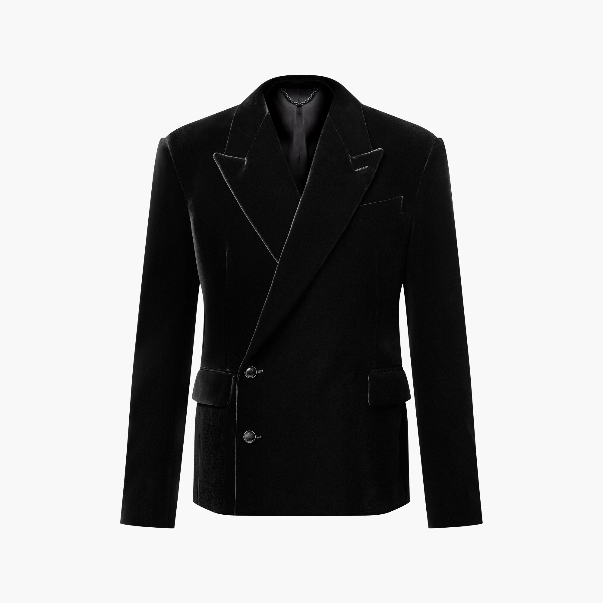 Double-Breasted Velvet Jacket