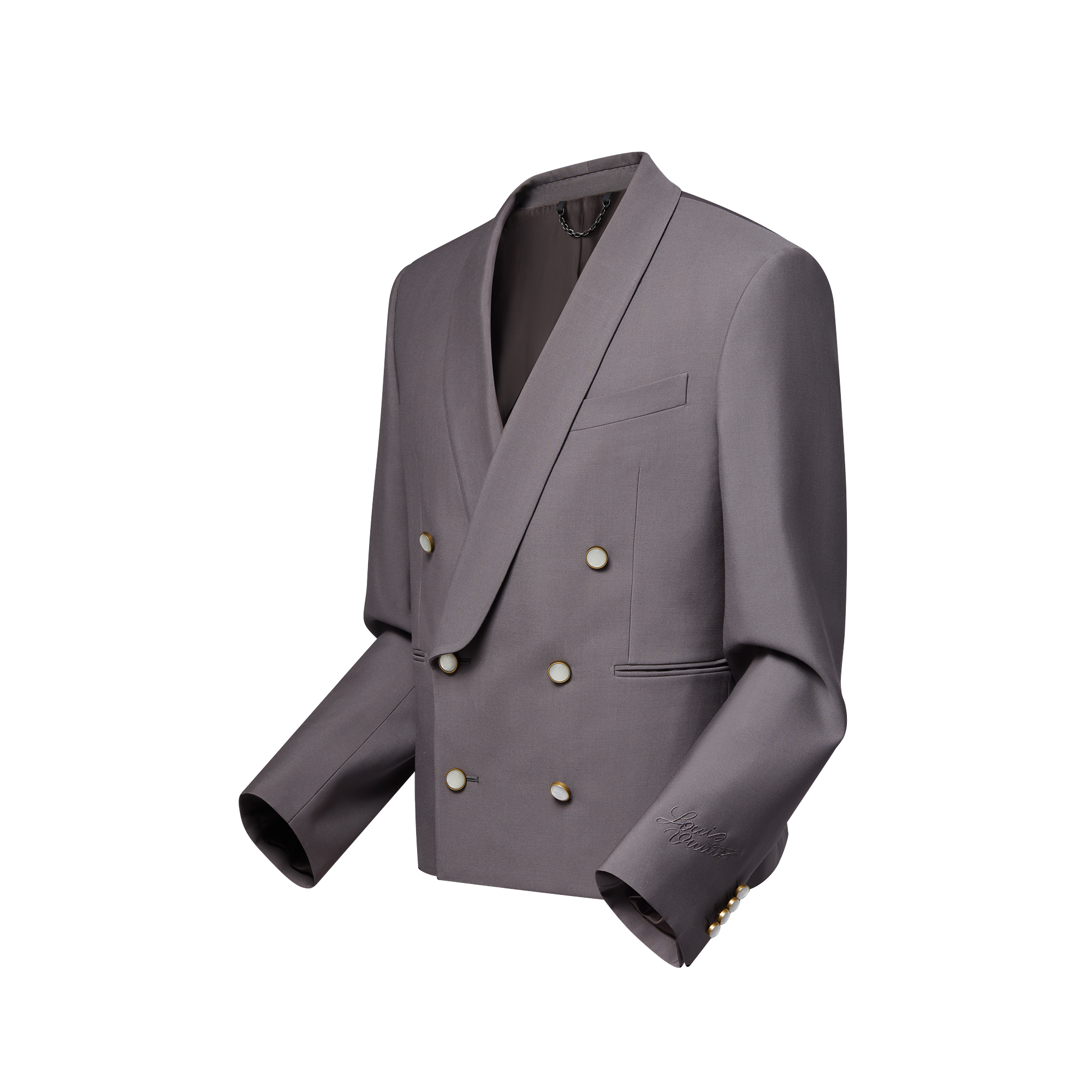 Men - Double-Breasted Wool Evening Jacket  Men Ready-to-Wear Blazers and Jackets | LOUIS VUITTON (Product zoom)