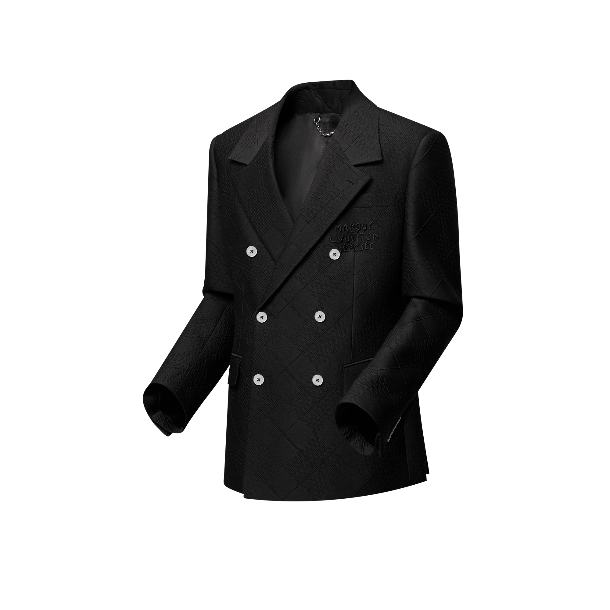 Men - Double-Breasted Wool-Silk Blend Tailored Jacket  Men Ready-to-Wear Blazers and Jackets | LOUIS VUITTON (Product zoom)