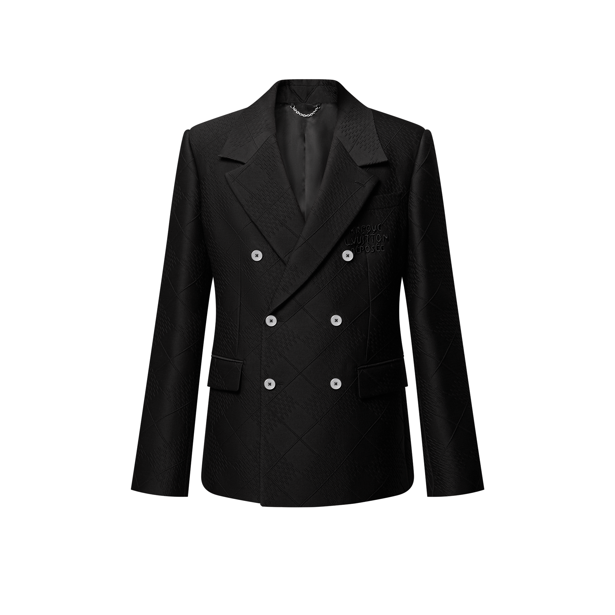 Men - Double-Breasted Wool-Silk Blend Tailored Jacket  Men Ready-to-Wear Blazers and Jackets | LOUIS VUITTON (Product zoom)
