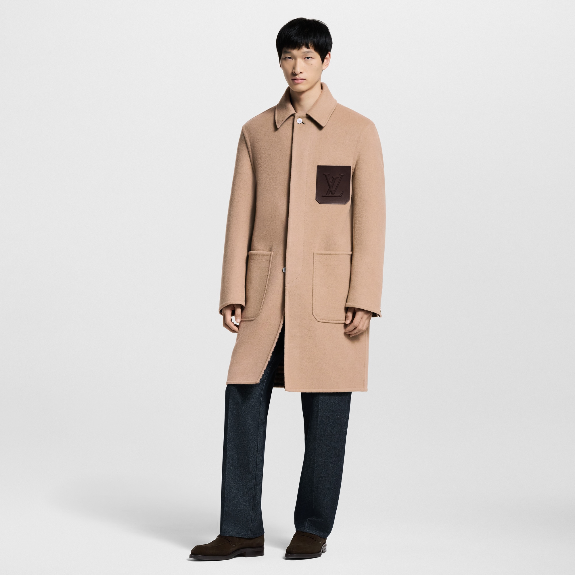 Men - Double Face Car Coat With Signature Pocket  Men Ready-to-Wear Outerwear and Coats | LOUIS VUITTON (Product zoom)