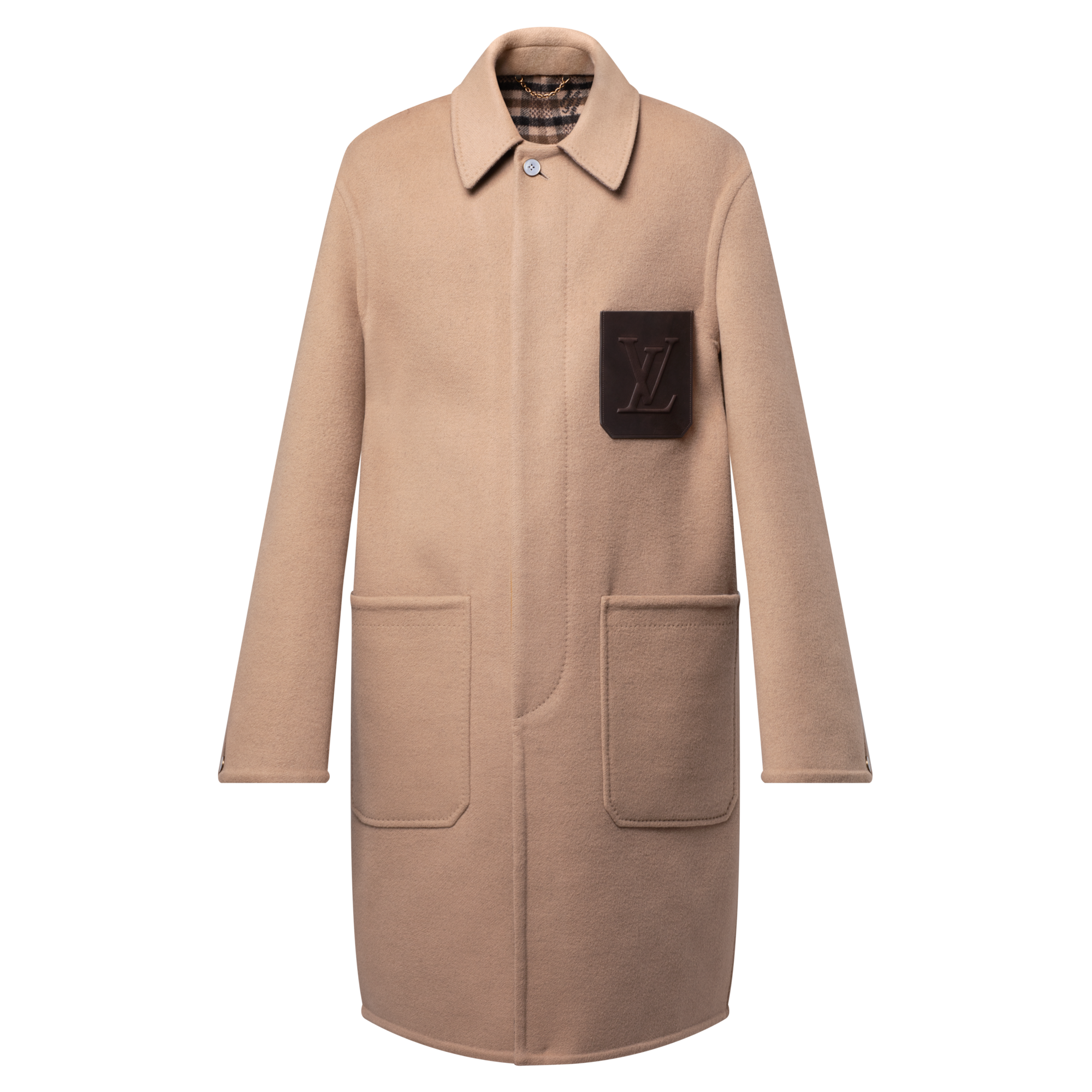Men - Double Face Car Coat With Signature Pocket  Men Ready-to-Wear Outerwear and Coats | LOUIS VUITTON (Product zoom)
