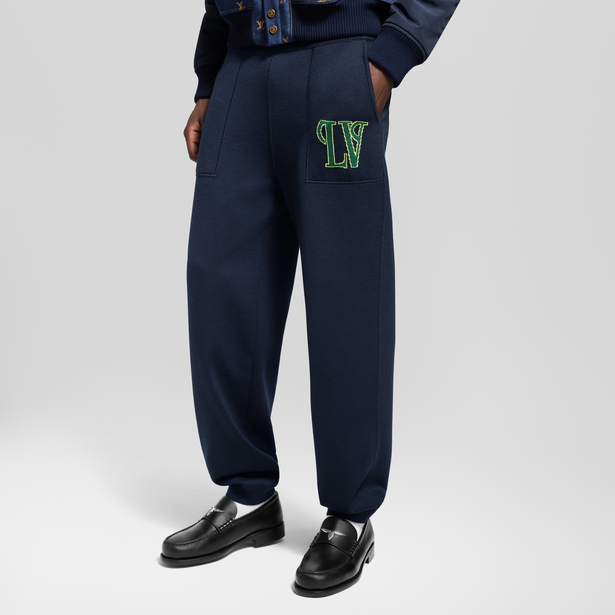 Men - Double Face Jogging Trousers  Men Ready-to-Wear Trousers | LOUIS VUITTON (Product zoom)