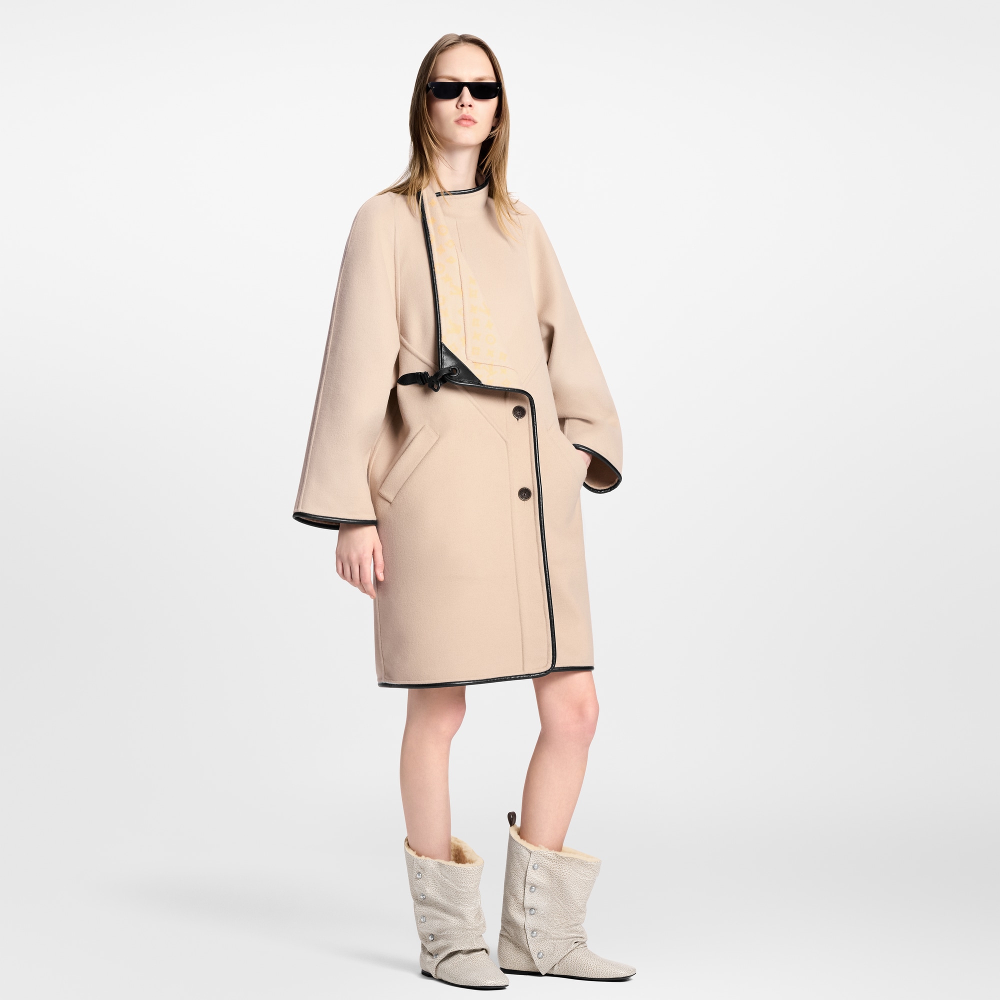 Women - Double Face Long Clip Front Coat  Women Ready-to-Wear Coats and Jackets | LOUIS VUITTON (Product zoom)