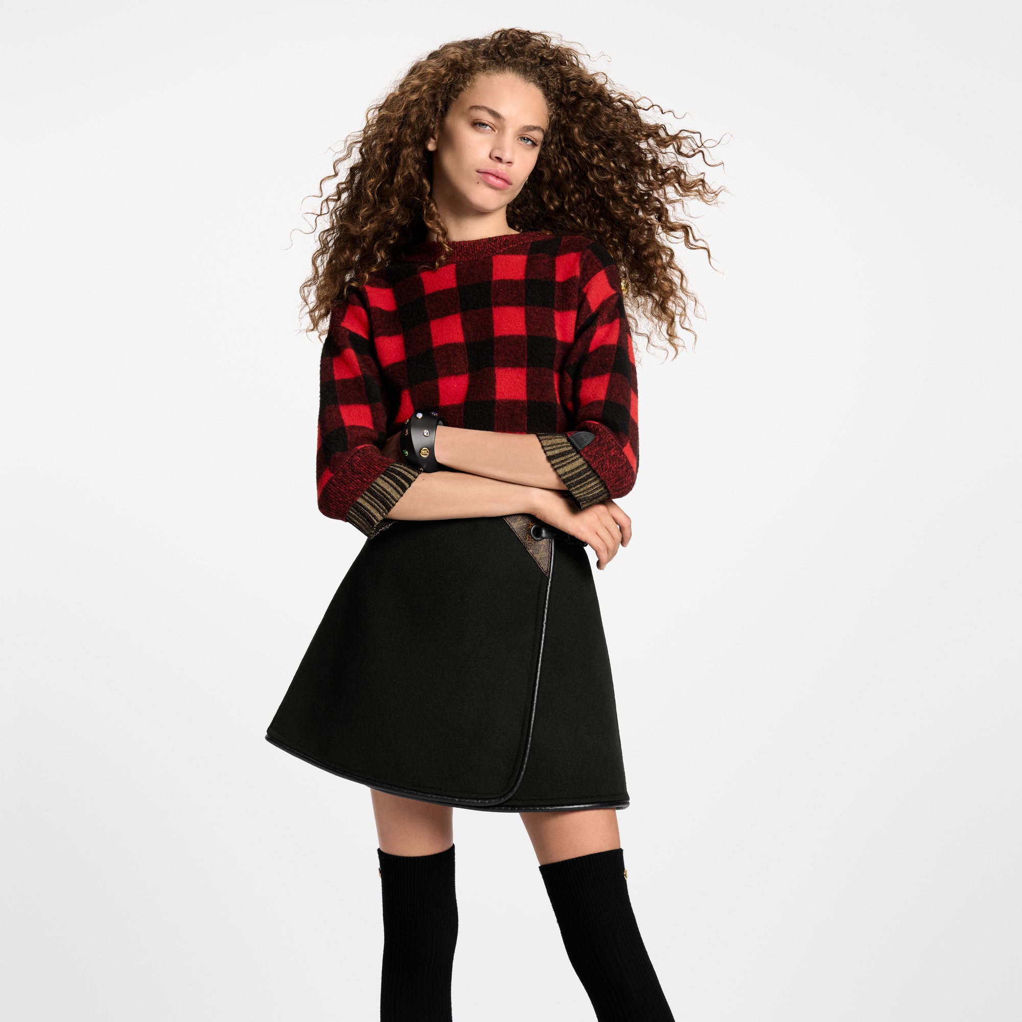 Women - Double-Face Mini Wrap Skirt  Women Ready-to-Wear Skirts and Shorts | LOUIS VUITTON (Product zoom)