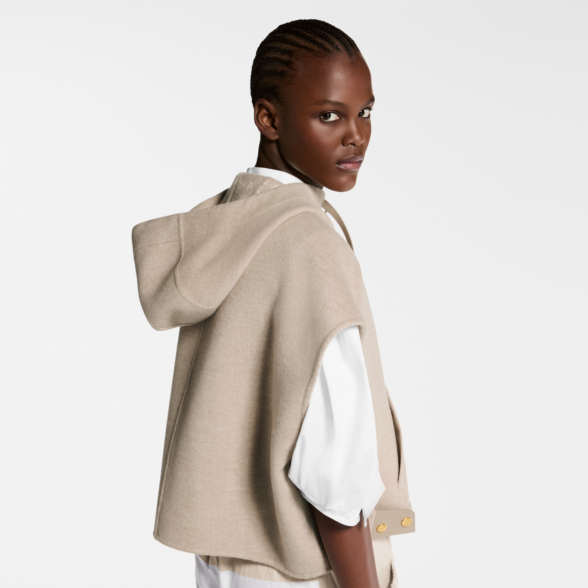 Women - Double Face Open-Arm Jacket  Women Ready-to-Wear Coats and Jackets | LOUIS VUITTON (Product zoom)