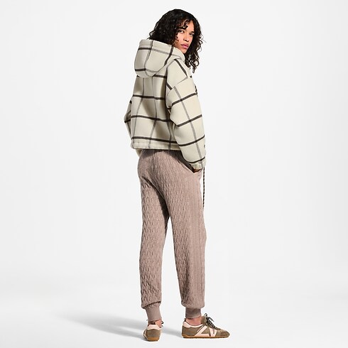 Women - Double Face Tartan Zip-Up Jacket Women Ready-to-Wear Coats and Jackets | LOUIS VUITTON (Product zoom)