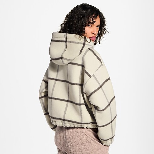 Women - Double Face Tartan Zip-Up Jacket Women Ready-to-Wear Coats and Jackets | LOUIS VUITTON (Product zoom)