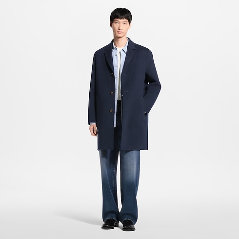 Men - Double-Faced Cashmere Coat Men Ready-to-Wear All Ready-to-Wear | LOUIS VUITTON (Product zoom)