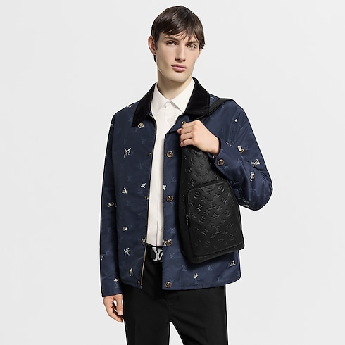 Bags and Small Leather Goods - Duo Slingbag Monogram Shadow Leather Bags and Small Leather Goods Men's Bags New In | LOUIS VUITTON (Product zoom)