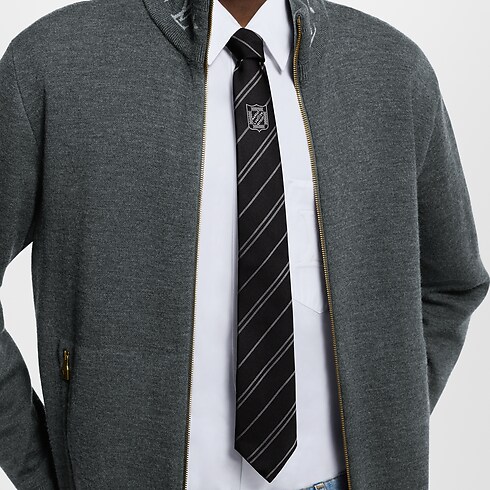 Men - Ecu Stripes Tie S00 Men Accessories Ties and Pocket Squares | LOUIS VUITTON (Product zoom)