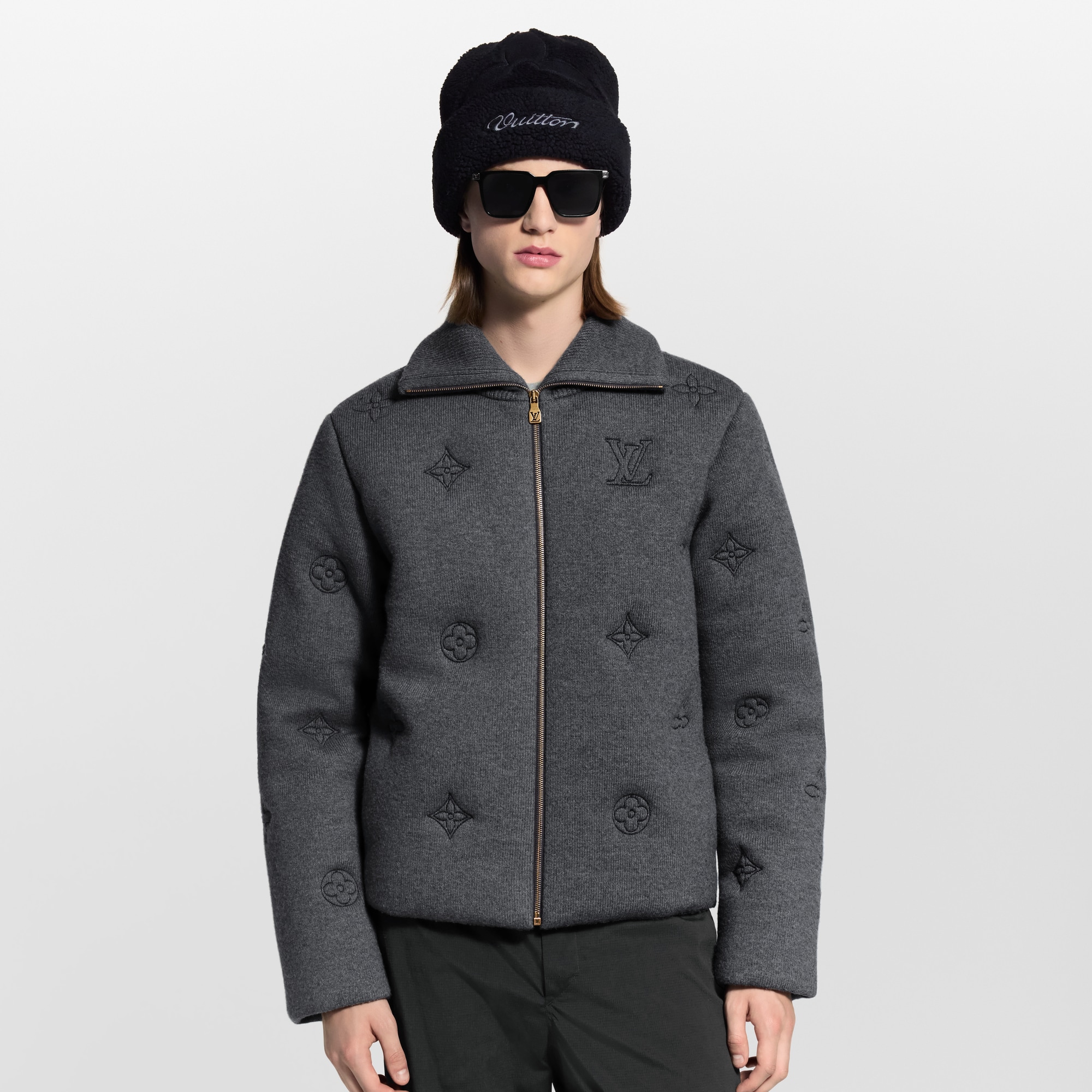 New - Elegant Monogram Knitted Down Blouson  New For Men LV Ski | LOUIS VUITTON (Product zoom)