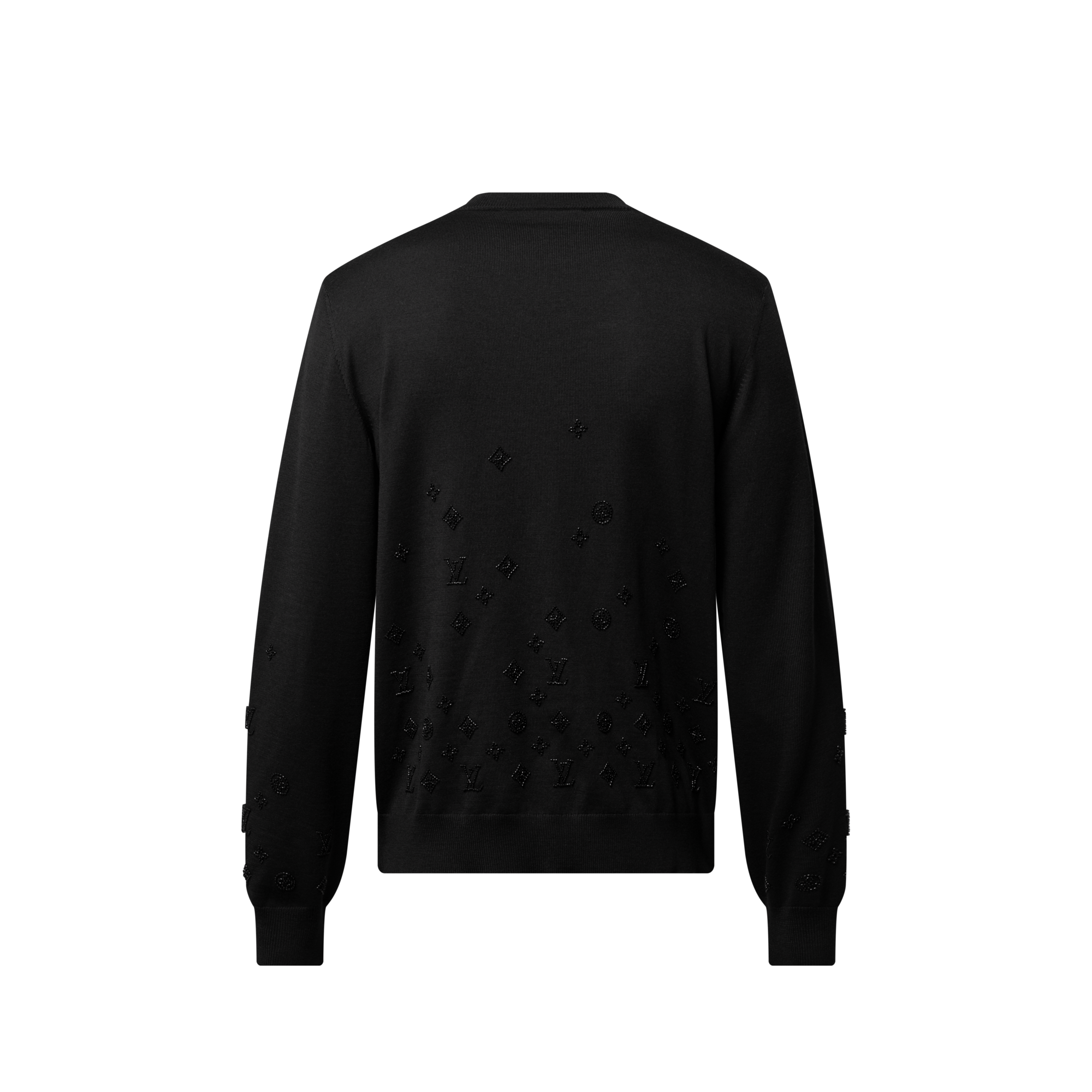 Men - Embellished Evening Crewneck  Men Ready-to-Wear All Ready-to-Wear | LOUIS VUITTON (Product zoom)
