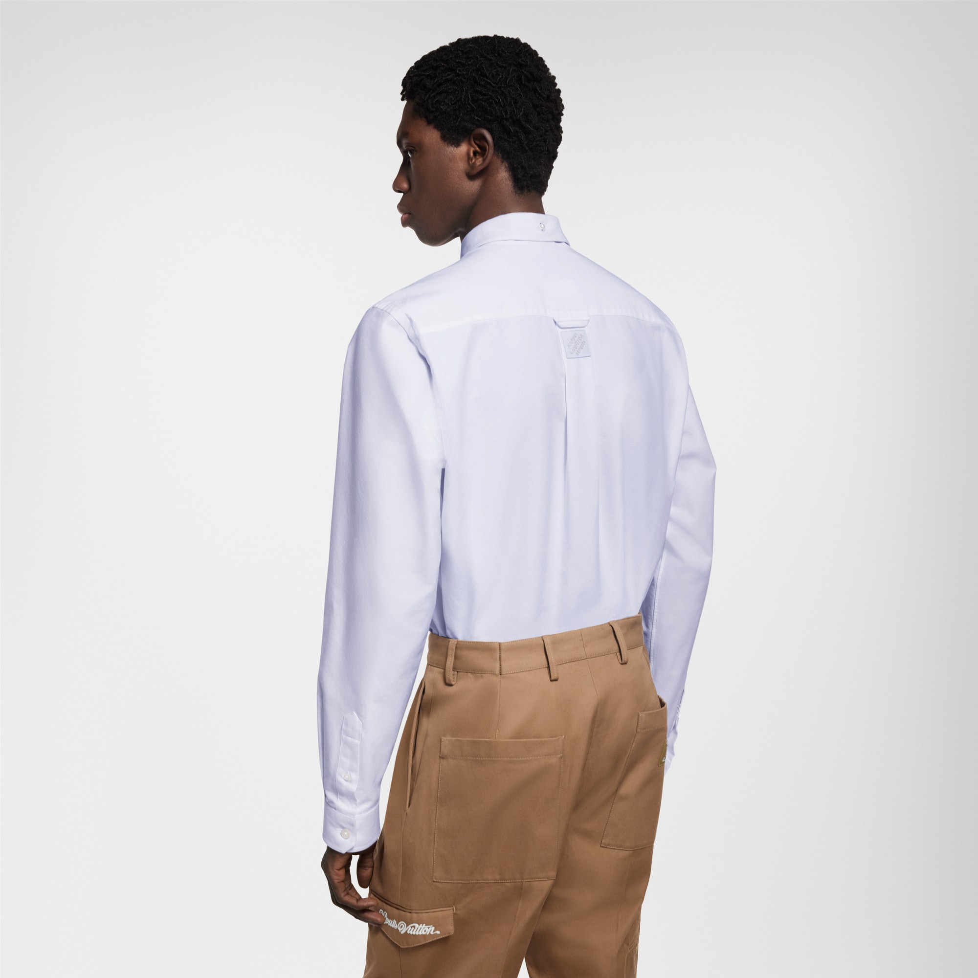 Men - Embellished Long-Sleeved Cotton Shirt  Men Ready-to-Wear Shirts | LOUIS VUITTON (Product zoom)