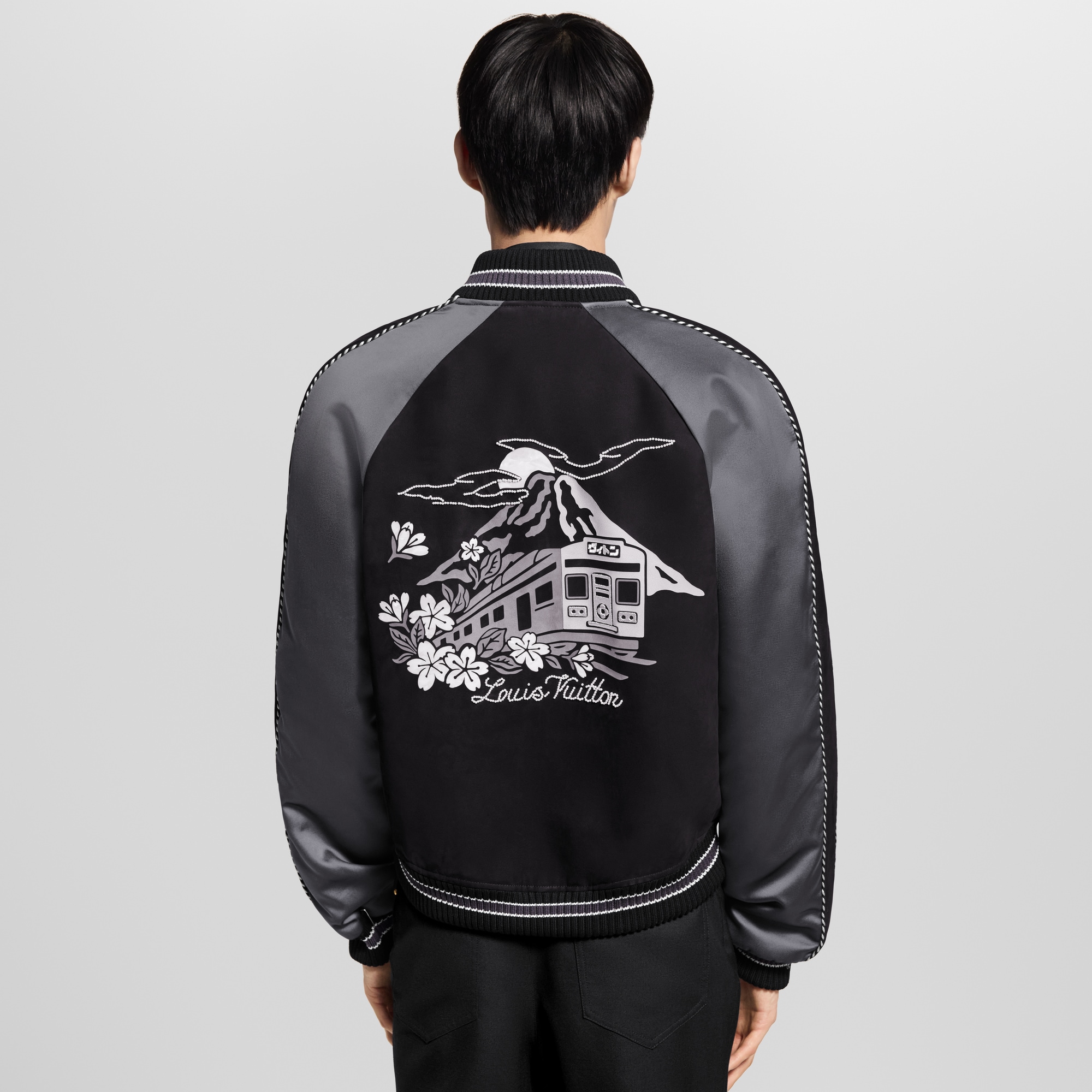 Men - Embellished Mix Leather Blouson  Men Ready-to-Wear Outerwear and Coats | LOUIS VUITTON (Product zoom)