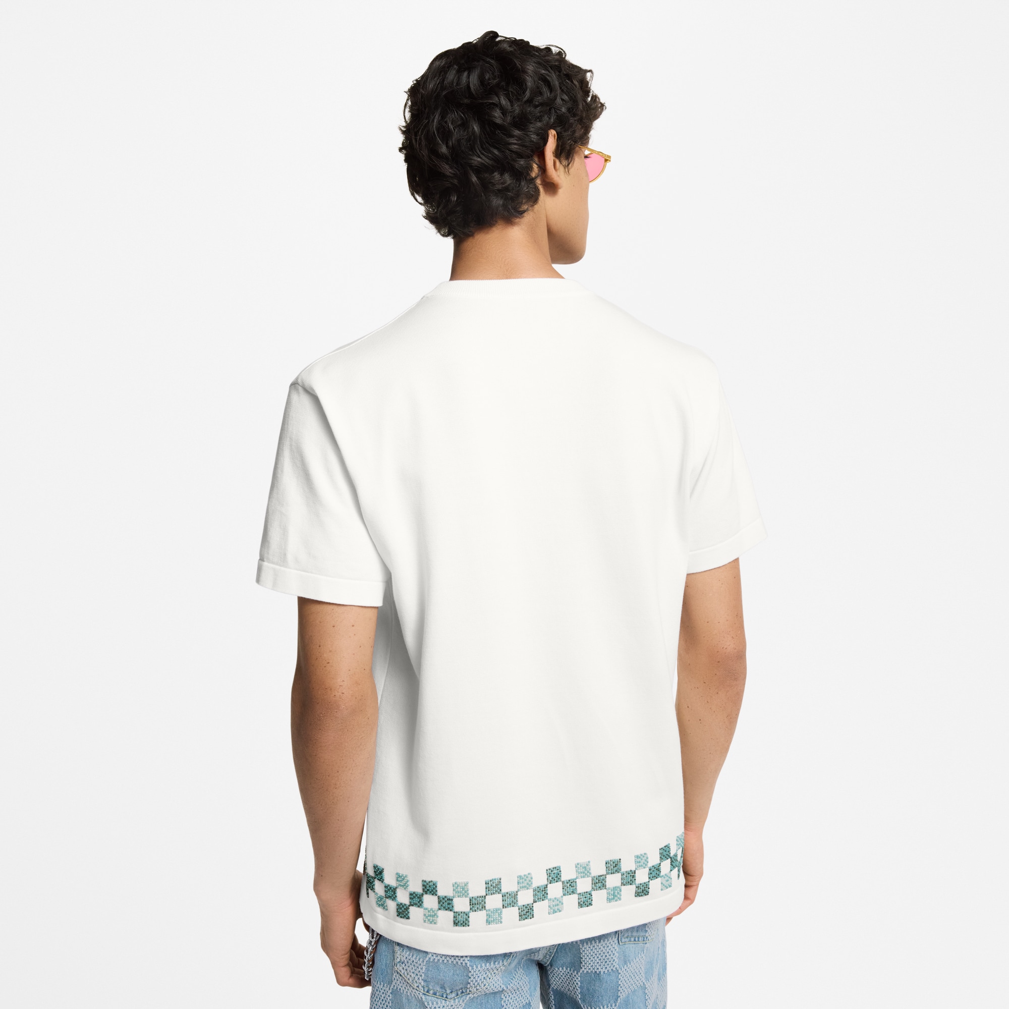 Men - Embellished Short-Sleeved Crewneck  Men Ready-to-Wear Knitwear and Sweatshirts | LOUIS VUITTON (Product zoom)