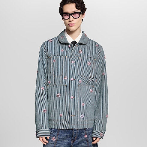 Men - Embellished Workwear Jacket Men Ready-to-Wear Outerwear and Coats | LOUIS VUITTON (Product zoom)