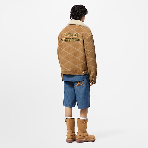 Men - Embroidered Shearling Workwear Blouson Men Ready-to-Wear Outerwear and Coats | LOUIS VUITTON (Product zoom)