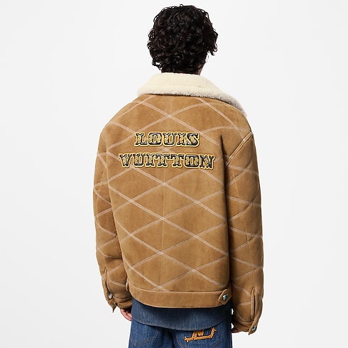 Men - Embroidered Shearling Workwear Blouson Men Ready-to-Wear Outerwear and Coats | LOUIS VUITTON (Product zoom)