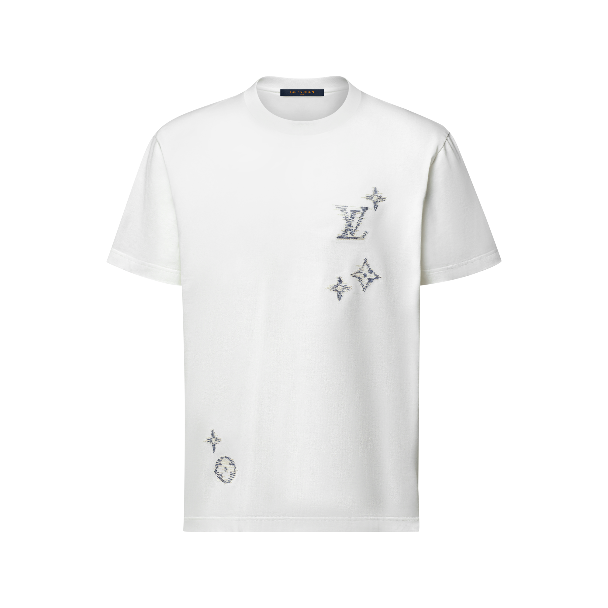 Embroidered Signature Short-Sleeved T-Shirt - Luxury Black | LOUIS 