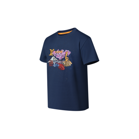 Men - Embroidered T-Shirt Men Ready-to-Wear T-Shirts and Polos | LOUIS VUITTON (Product zoom)