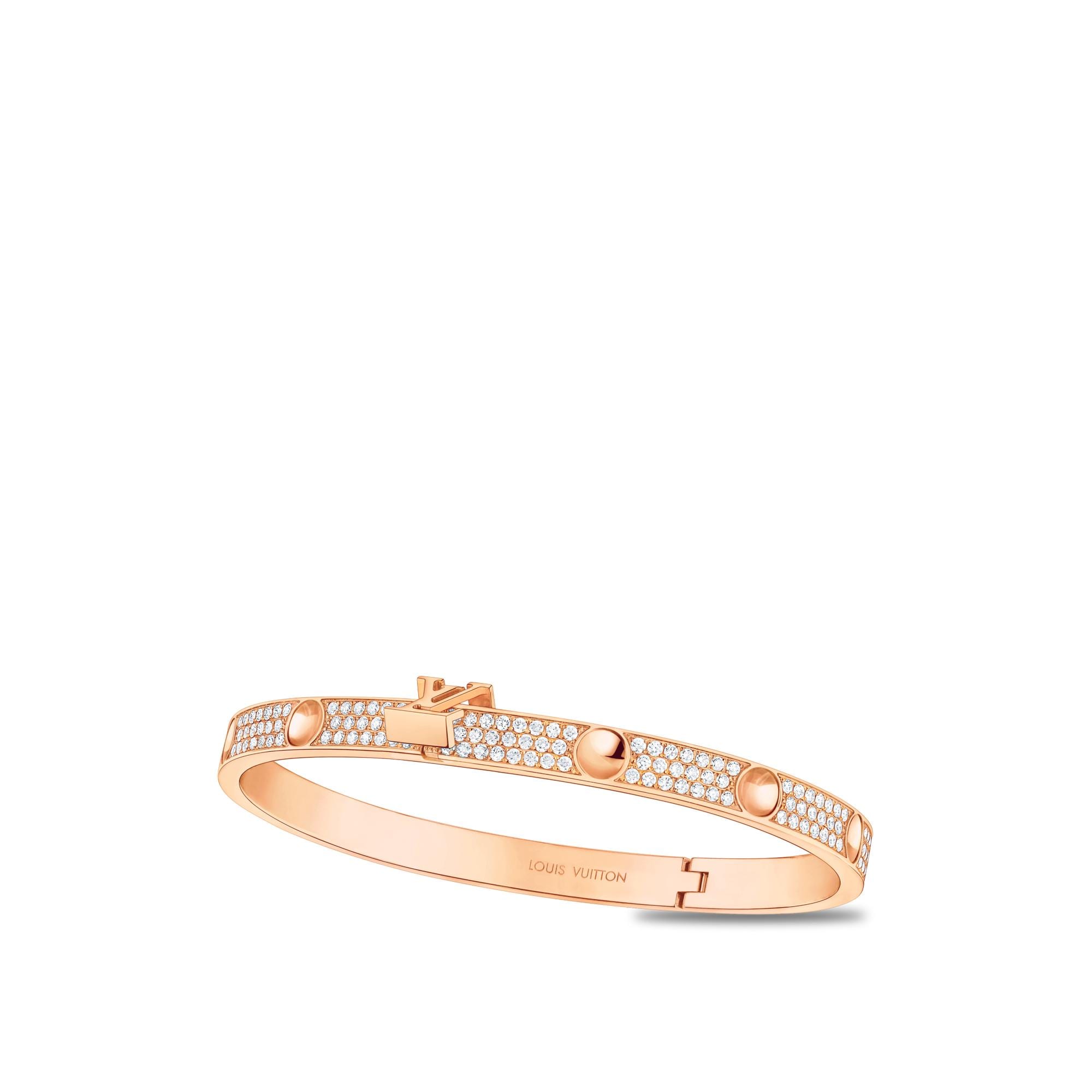 Jewellery - Empreinte Bangle, Pink Gold And Pavé Diamonds  Jewellery Categories All Fine Jewellery | LOUIS VUITTON (Product zoom)