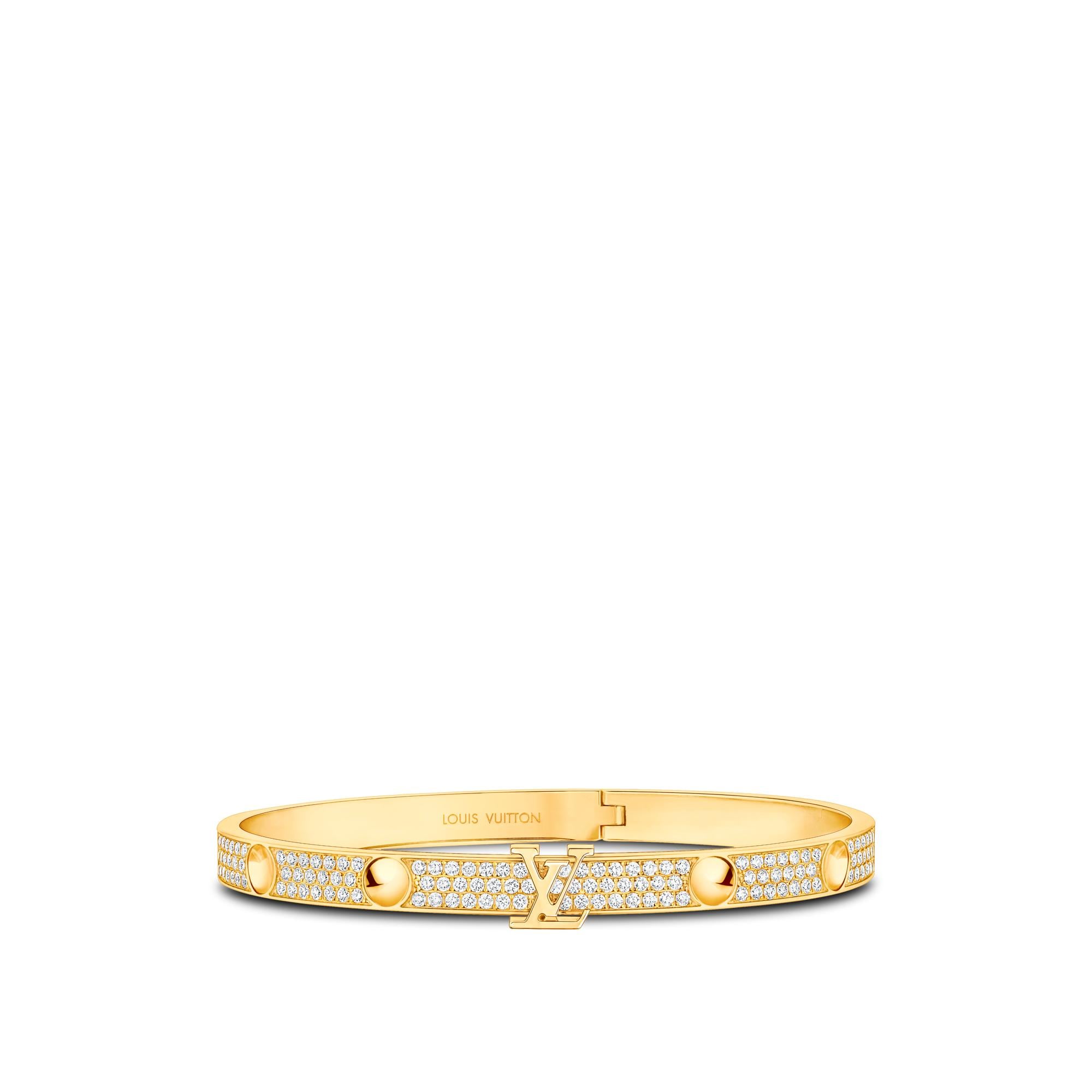 Jewellery - Empreinte Bangle, Yellow Gold And Pavé Diamonds  Jewellery Categories All Fine Jewellery | LOUIS VUITTON (Product zoom)