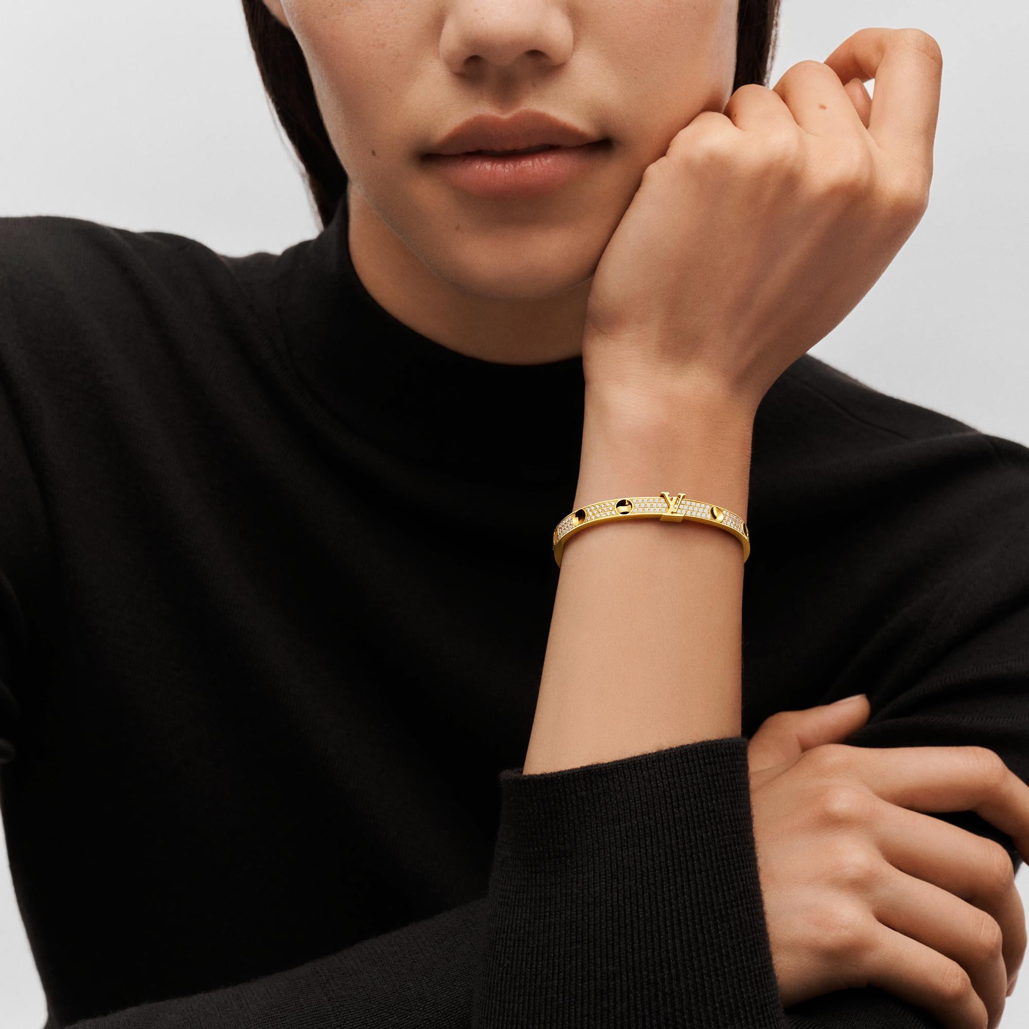Jewellery - Empreinte Bangle, Yellow Gold And Pavé Diamonds  Jewellery Categories All Fine Jewellery | LOUIS VUITTON (Product zoom)