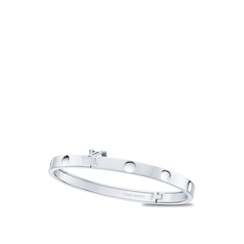 Les Extraordinaires - Empreinte Medium Bangle, White Gold Les Extraordinaires Jewellery Bracelets | LOUIS VUITTON (Product zoom)