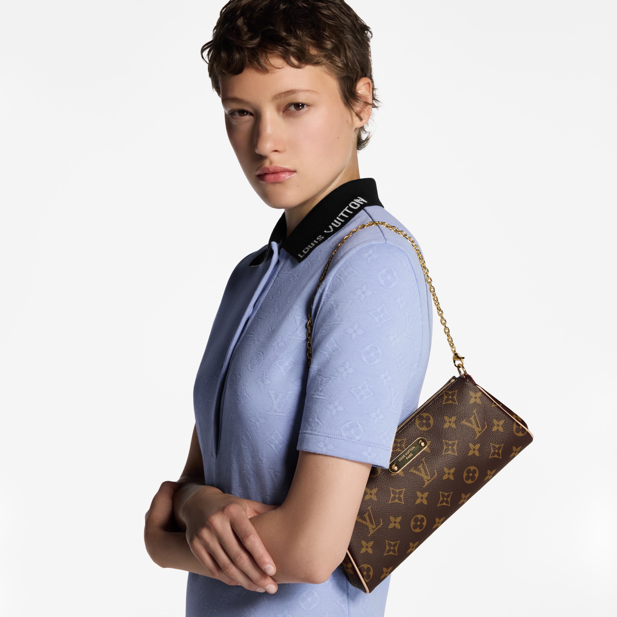 Eva Pochette Bag Luxury Monogram Canvas Brown LOUIS VUITTON