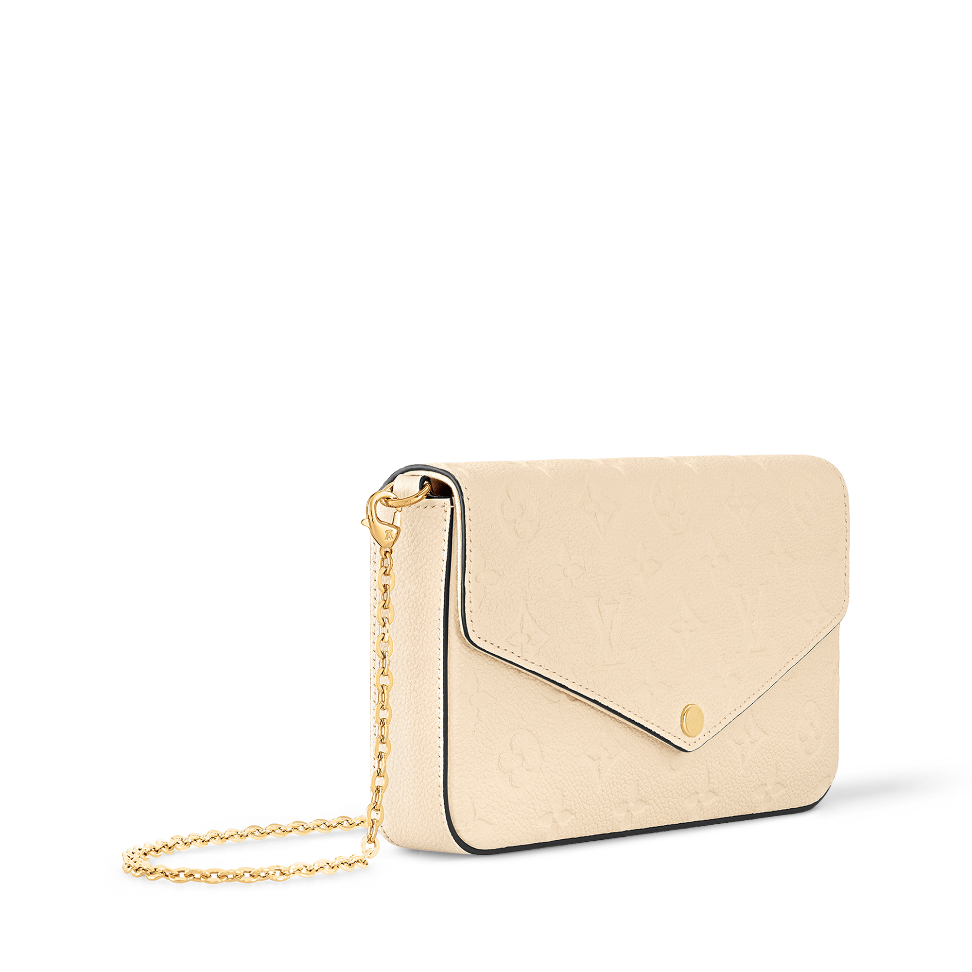 Félicie Pochette Bag - Luxury Monogram Empreinte Leather Beige | LOUIS  VUITTON