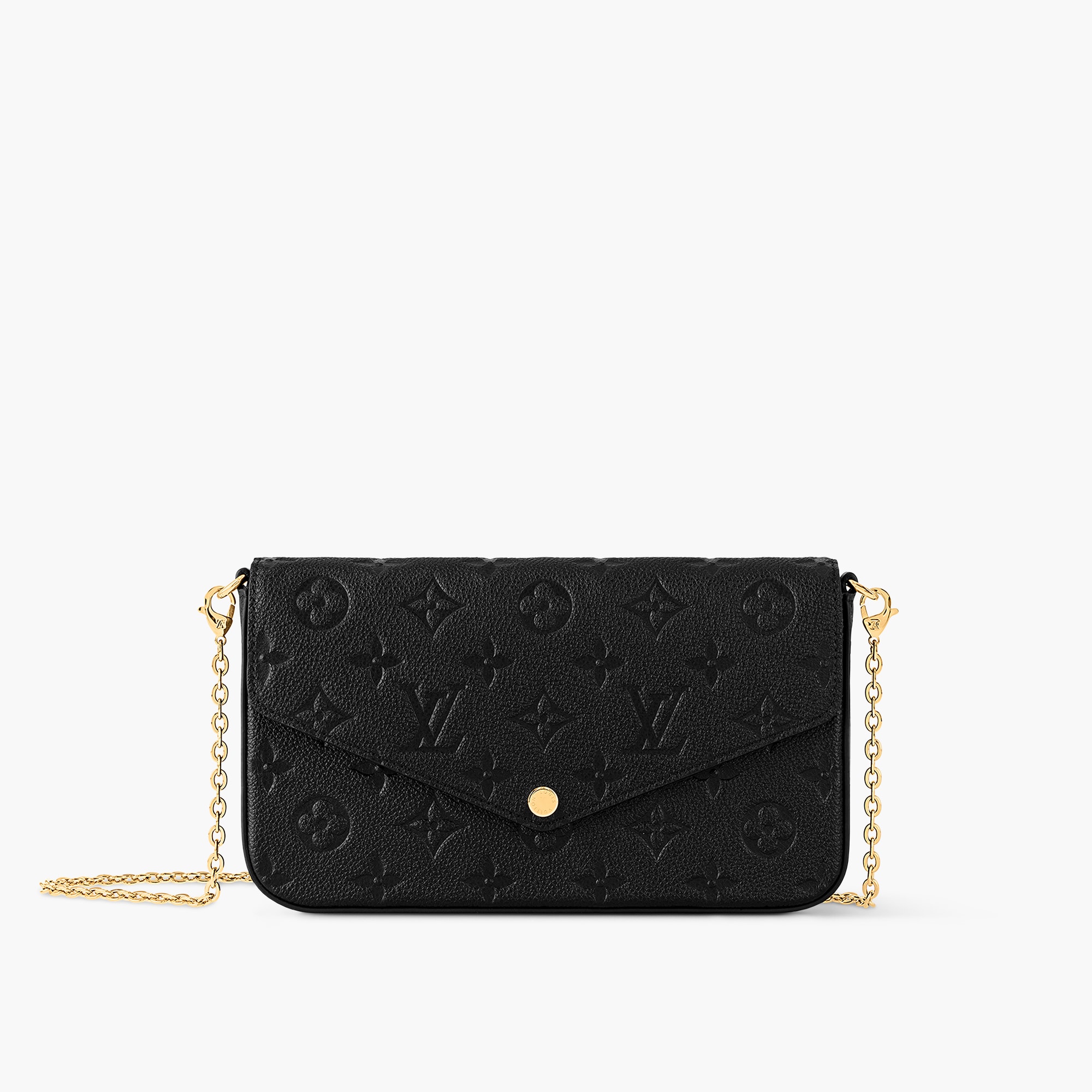 Félicie Pochette Bag Luxury Monogram Empreinte Leather Black