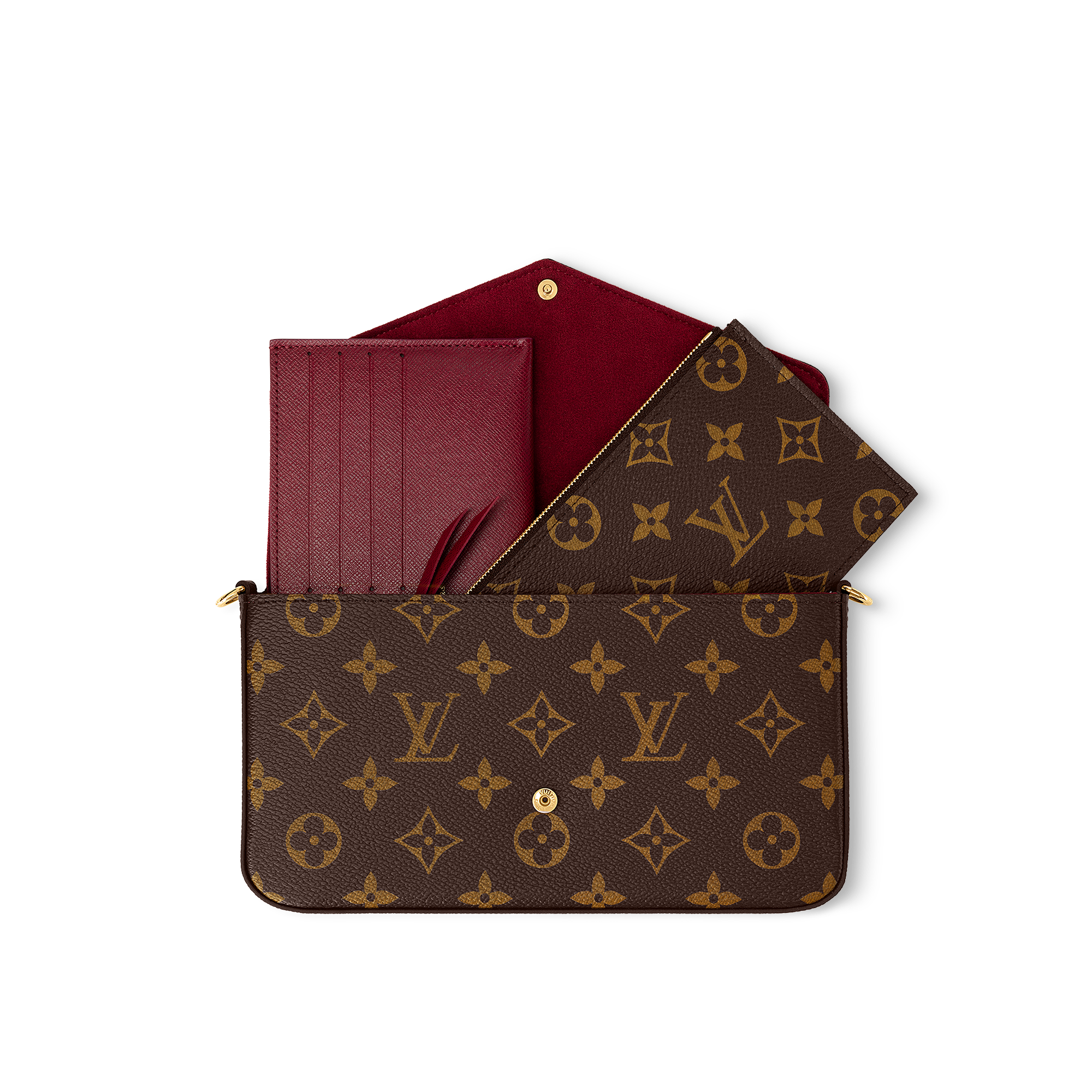 Félicie Pochette Flap Pouch - Luxury Monogram Canvas Brown | LOUIS VUITTON