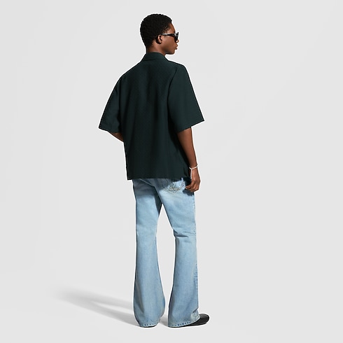 Men - Flared Fit Denim Trousers Men Ready-to-Wear All Ready-to-Wear | LOUIS VUITTON (Product zoom)