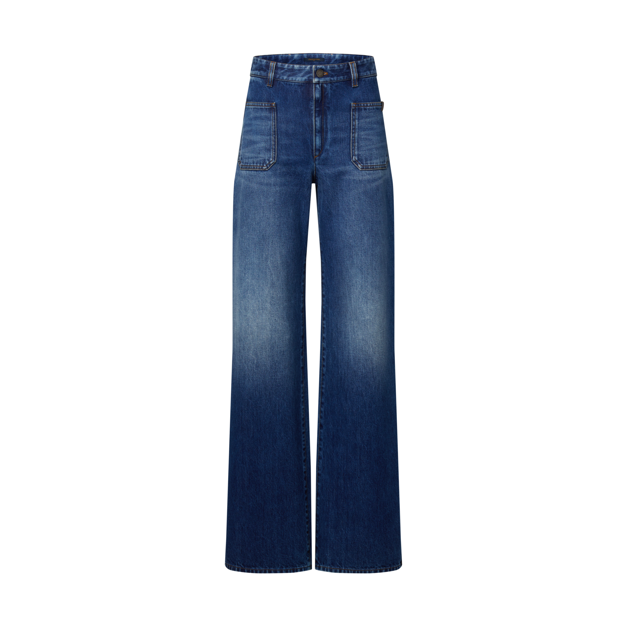 Women - Flared Patch Pocket Jeans  Women Ready-to-Wear Trousers | LOUIS VUITTON (Product zoom)