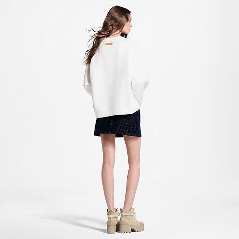 Women - Flocked Signature Jumper Women Ready-to-Wear T-shirts and Sweatshirts | LOUIS VUITTON (Product zoom)