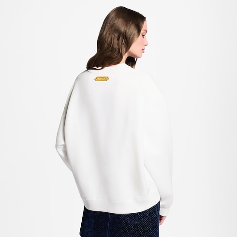 Women - Flocked Signature Jumper Women Ready-to-Wear T-shirts and Sweatshirts | LOUIS VUITTON (Product zoom)