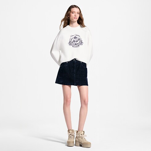 Women - Flocked Signature Jumper Women Ready-to-Wear T-shirts and Sweatshirts | LOUIS VUITTON (Product zoom)