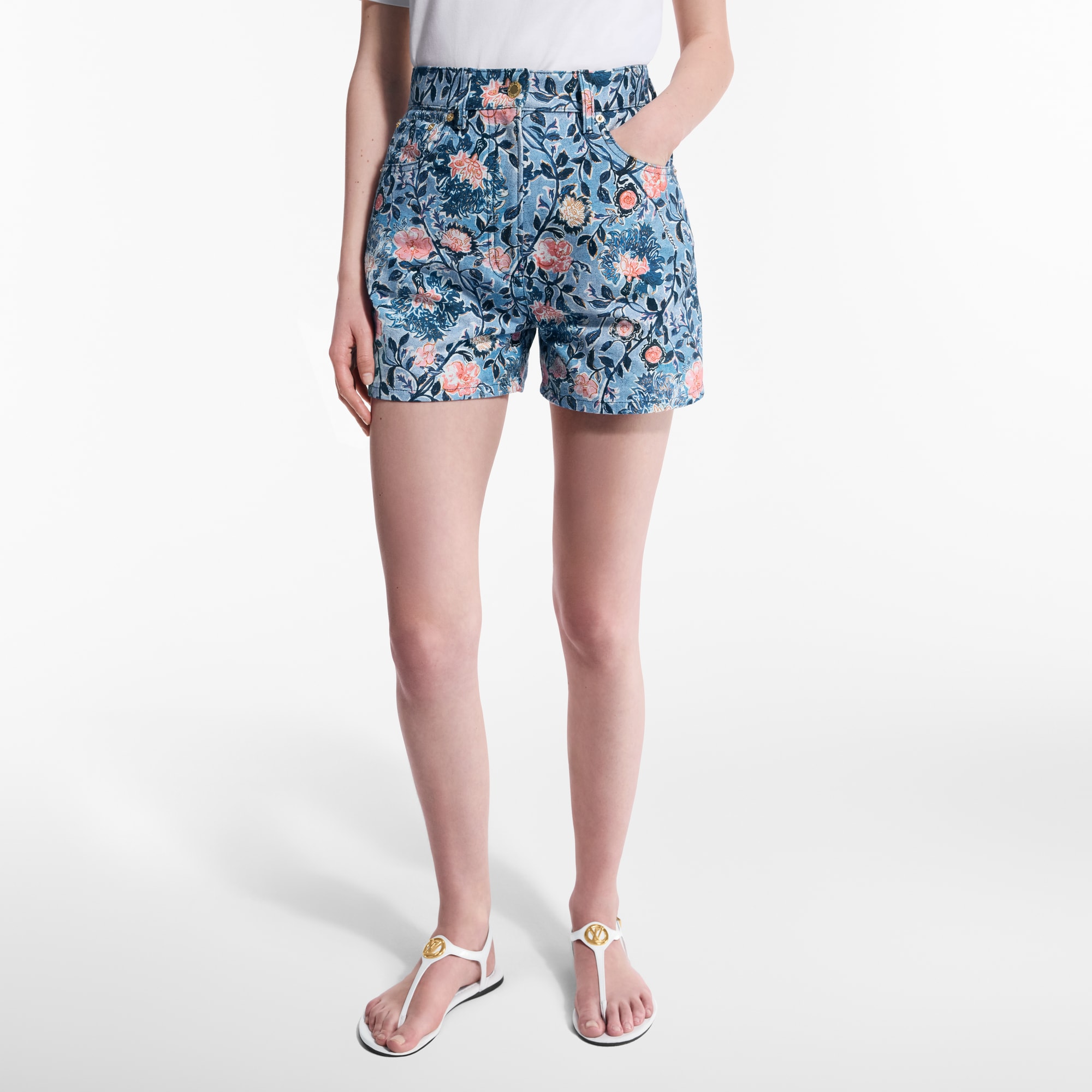 Women - Floral Vine Shorts  Women Ready-to-Wear Skirts and Shorts | LOUIS VUITTON (Product zoom)