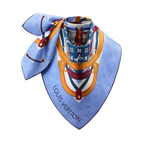 Women - Flower And Straps 90 Square S00 Women Accessories Silk Squares and Bandeaux | LOUIS VUITTON (Product zoom)