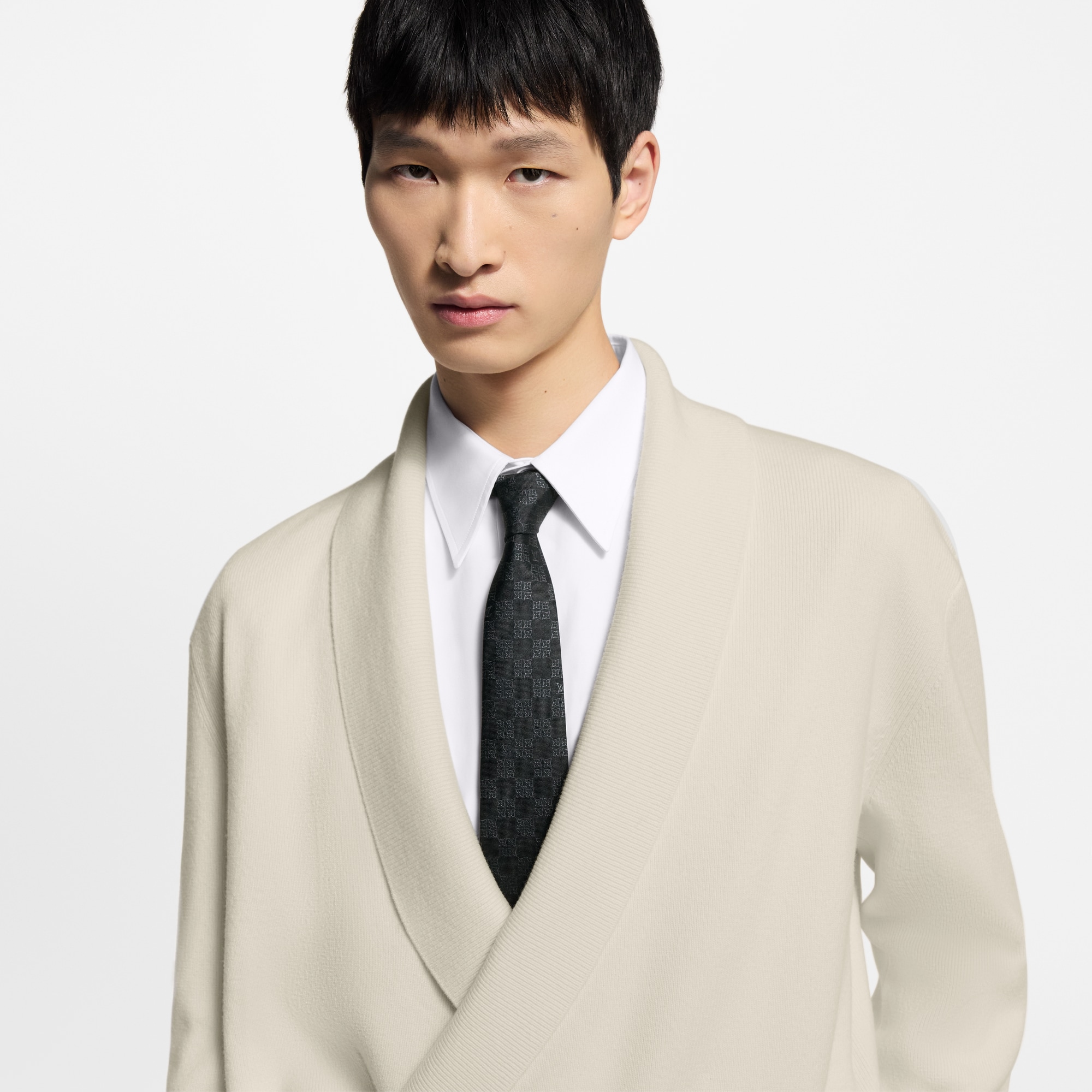 Men - Flower Checks Tie S00 Men Accessories Ties and Pocket Squares | LOUIS VUITTON (Product zoom)