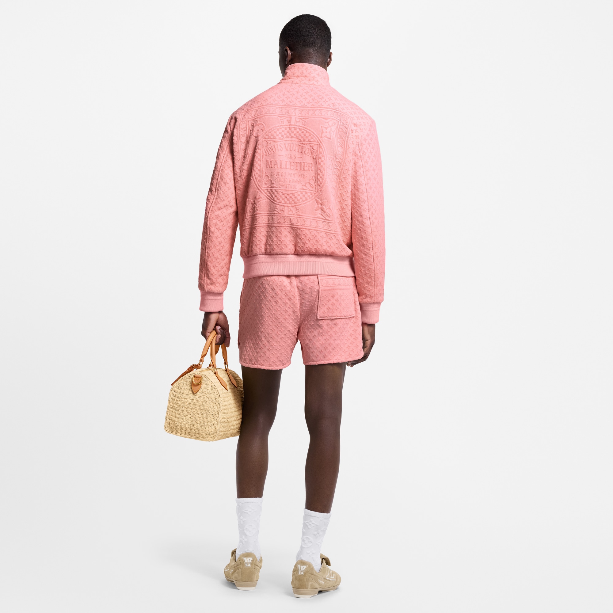 Men - French Terry Track Shorts  Men Ready-to-Wear Trousers | LOUIS VUITTON (Product zoom)
