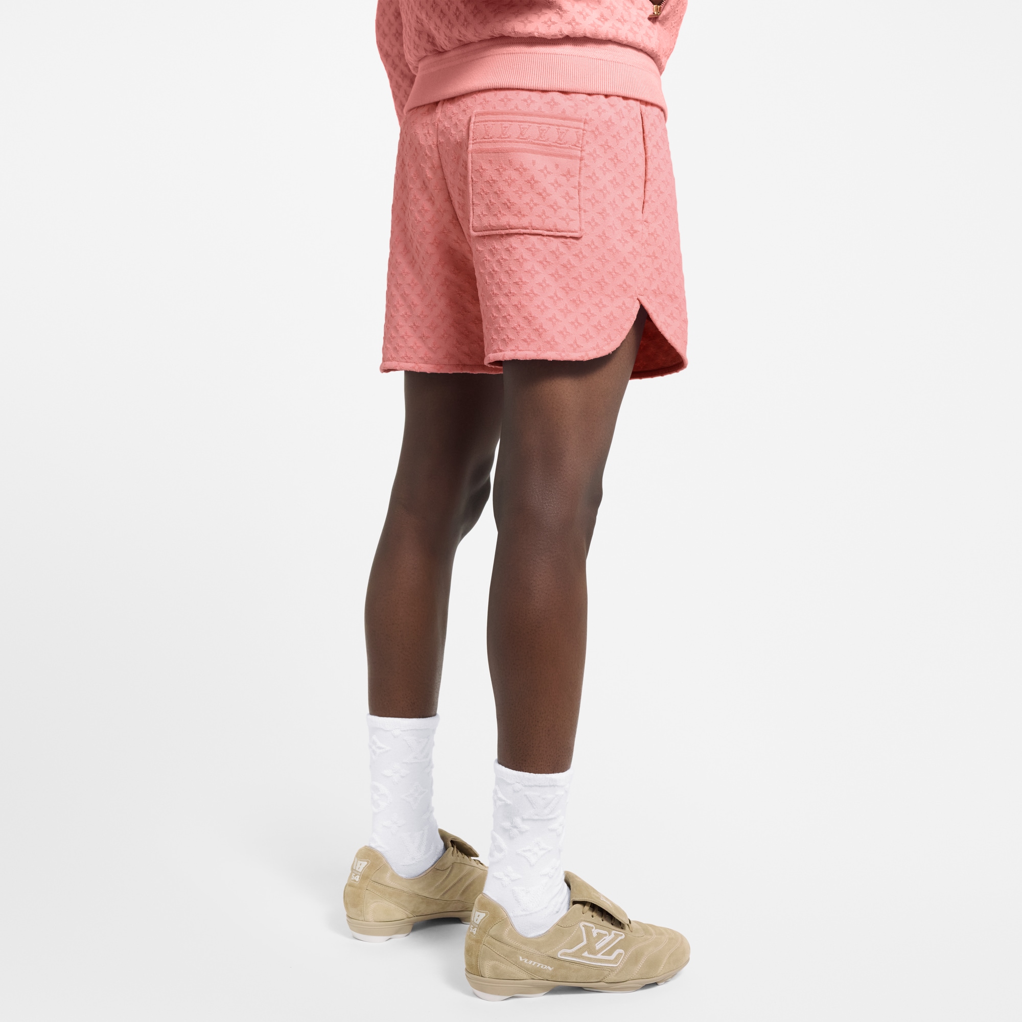 Men - French Terry Track Shorts  Men Ready-to-Wear Trousers | LOUIS VUITTON (Product zoom)