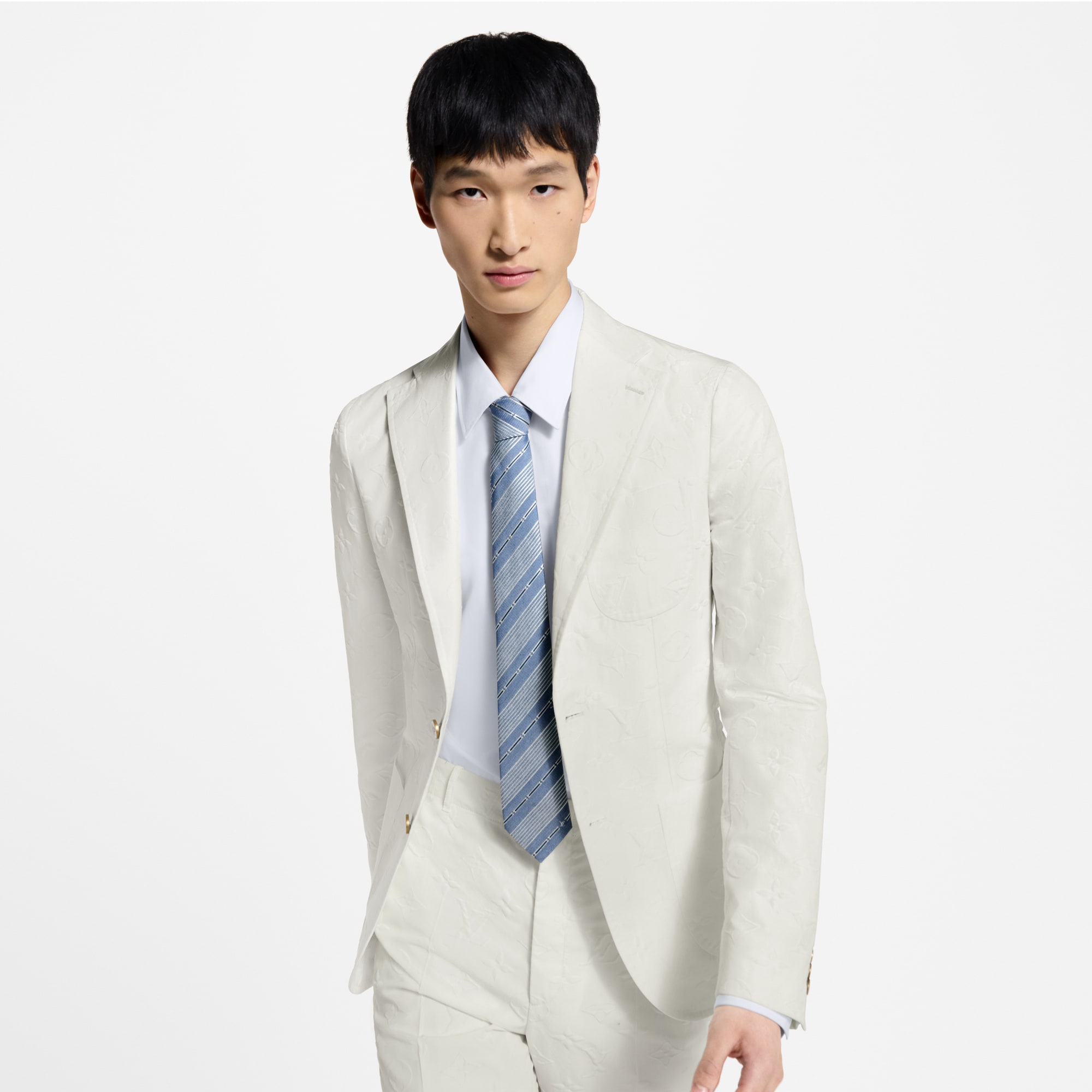 Men - Fresh Stripes Tie S00 Men Accessories Ties and Pocket Squares | LOUIS VUITTON (Product zoom)