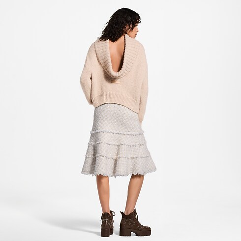 Women - Fringe Trim Tweed Skirt Women Ready-to-Wear New In Ready-to-wear | LOUIS VUITTON (Product zoom)