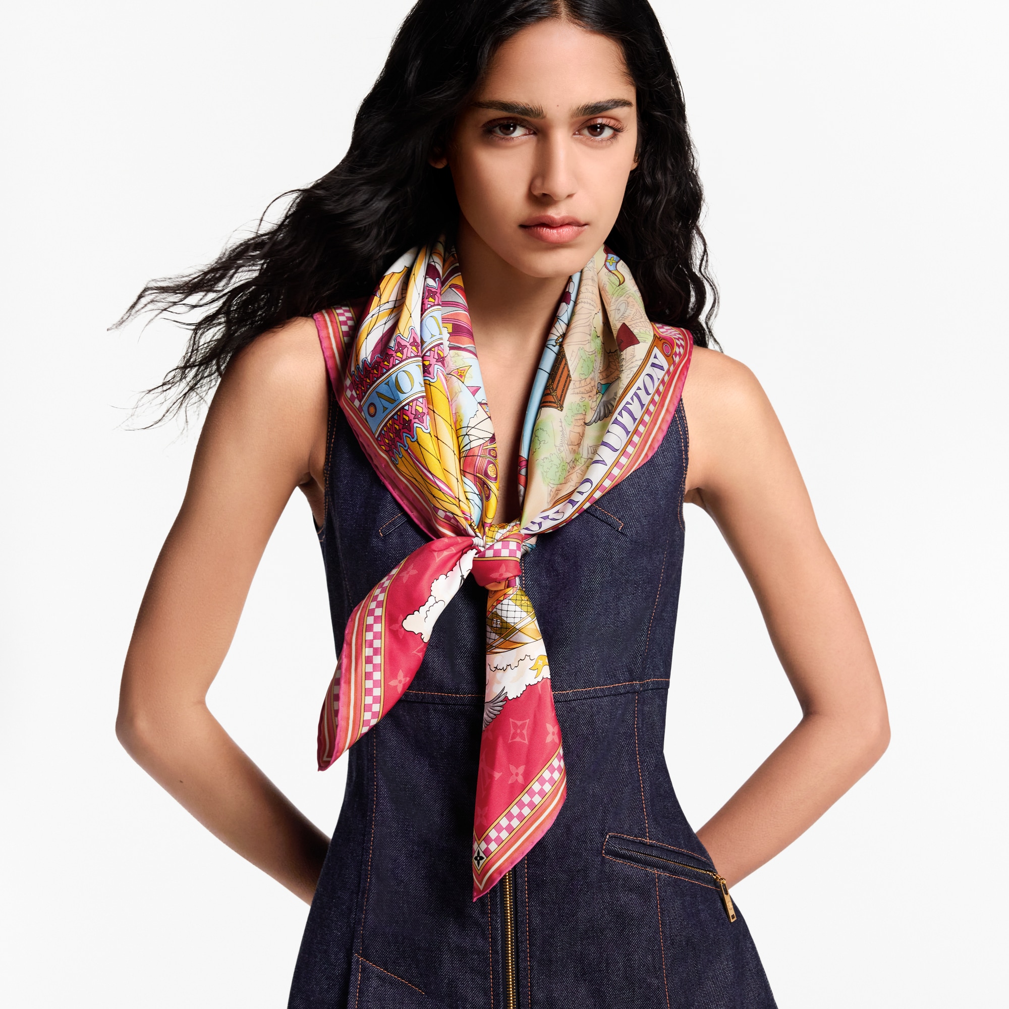 Women - From The Cloud Square 90 S00 Women Accessories Silk Squares and Bandeaux | LOUIS VUITTON (Product zoom)