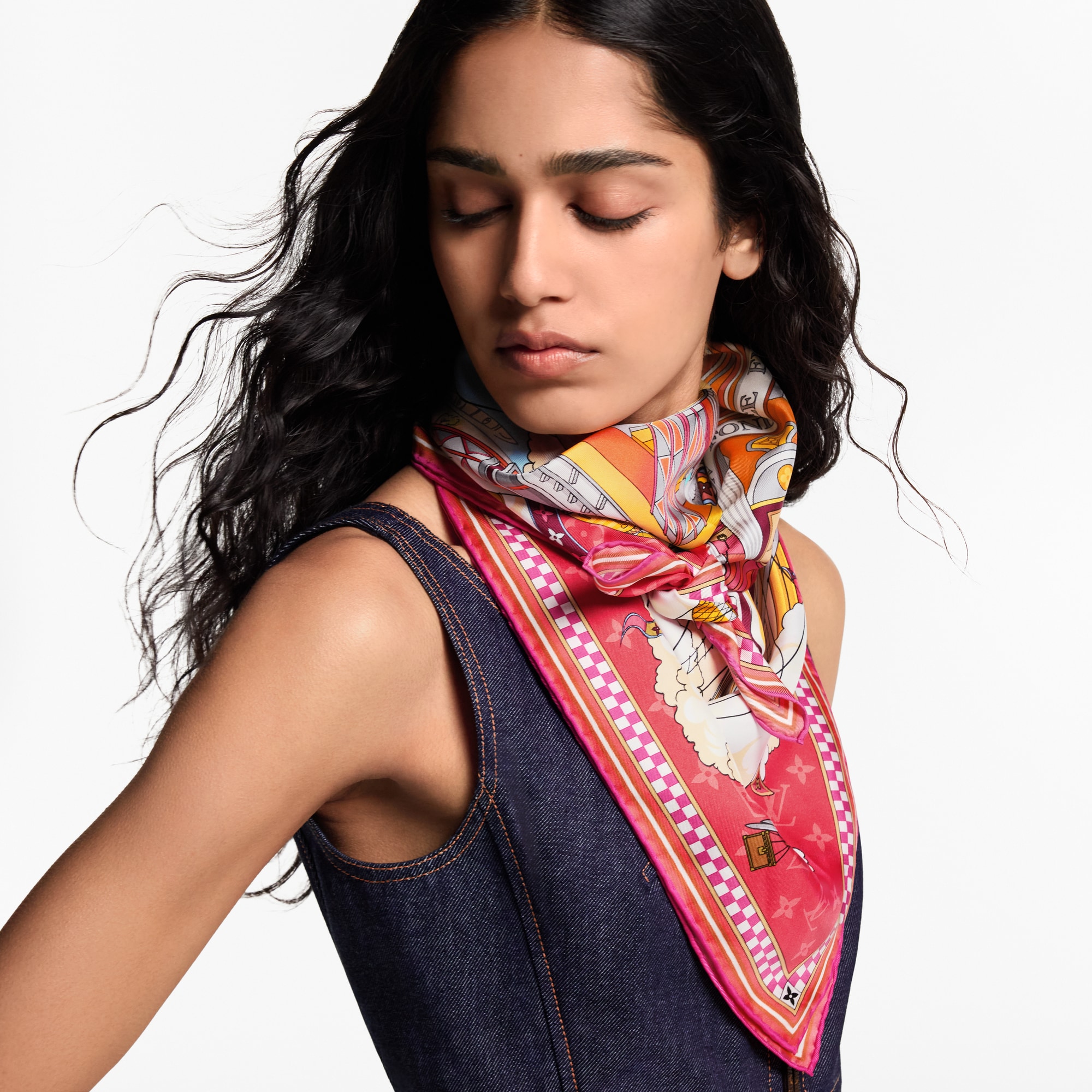 Women - From The Cloud Square 90 S00 Women Accessories Silk Squares and Bandeaux | LOUIS VUITTON (Product zoom)