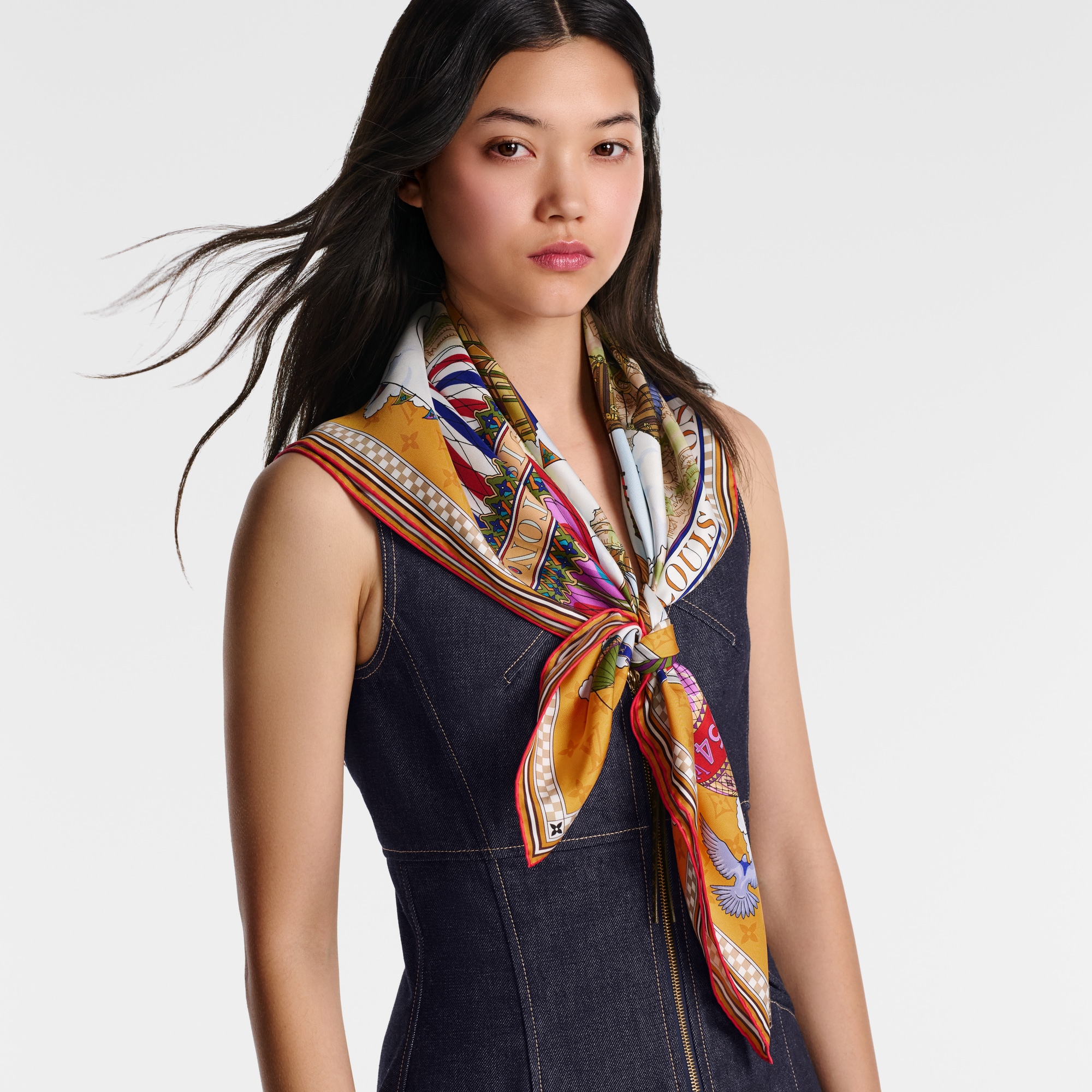 Women - From The Cloud Square 90 S00 Women Accessories Silk Squares and Bandeaux | LOUIS VUITTON (Product zoom)